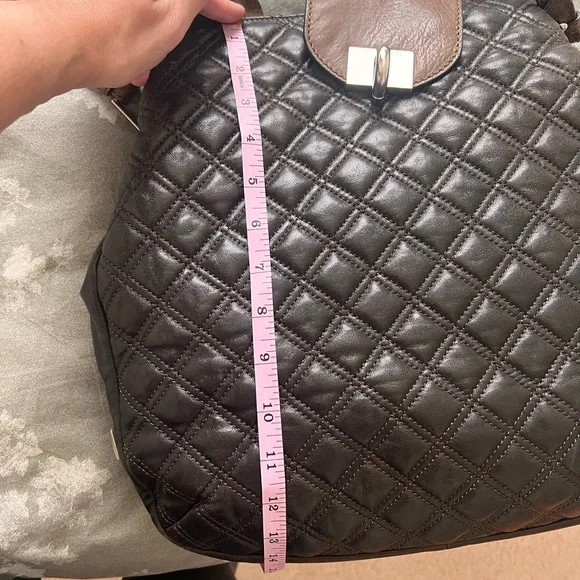 Marc Jacobs brown Leather quilted satchel with long strap - Picture 6 of 8